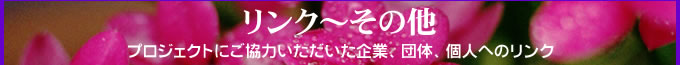 リンク、その他〜プロジェクトにご協力いただいた企業、団体、個人へのリンク